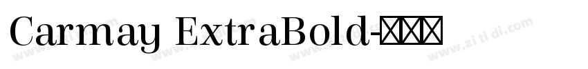 Carmay ExtraBold字体转换
